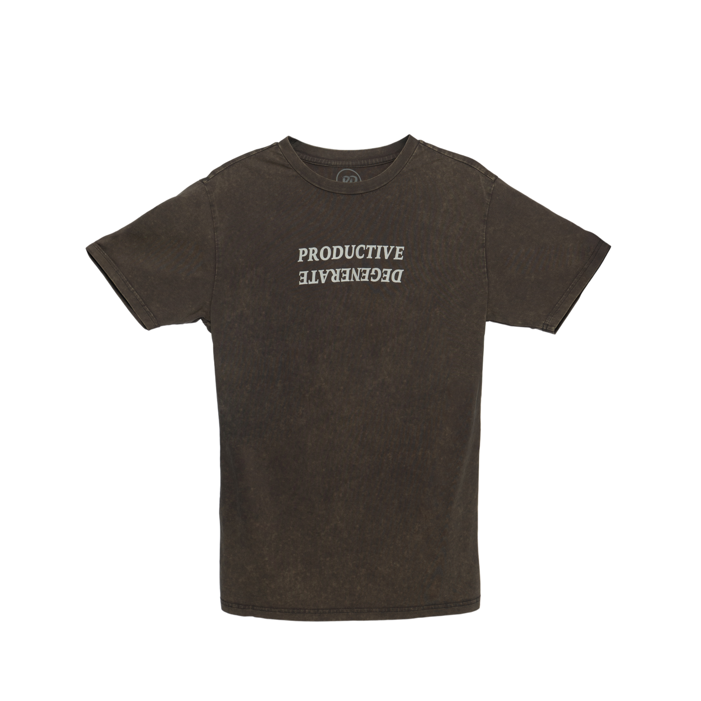 "Work Hard, Play Hard" Japanese Tee - Grey Acid Wash