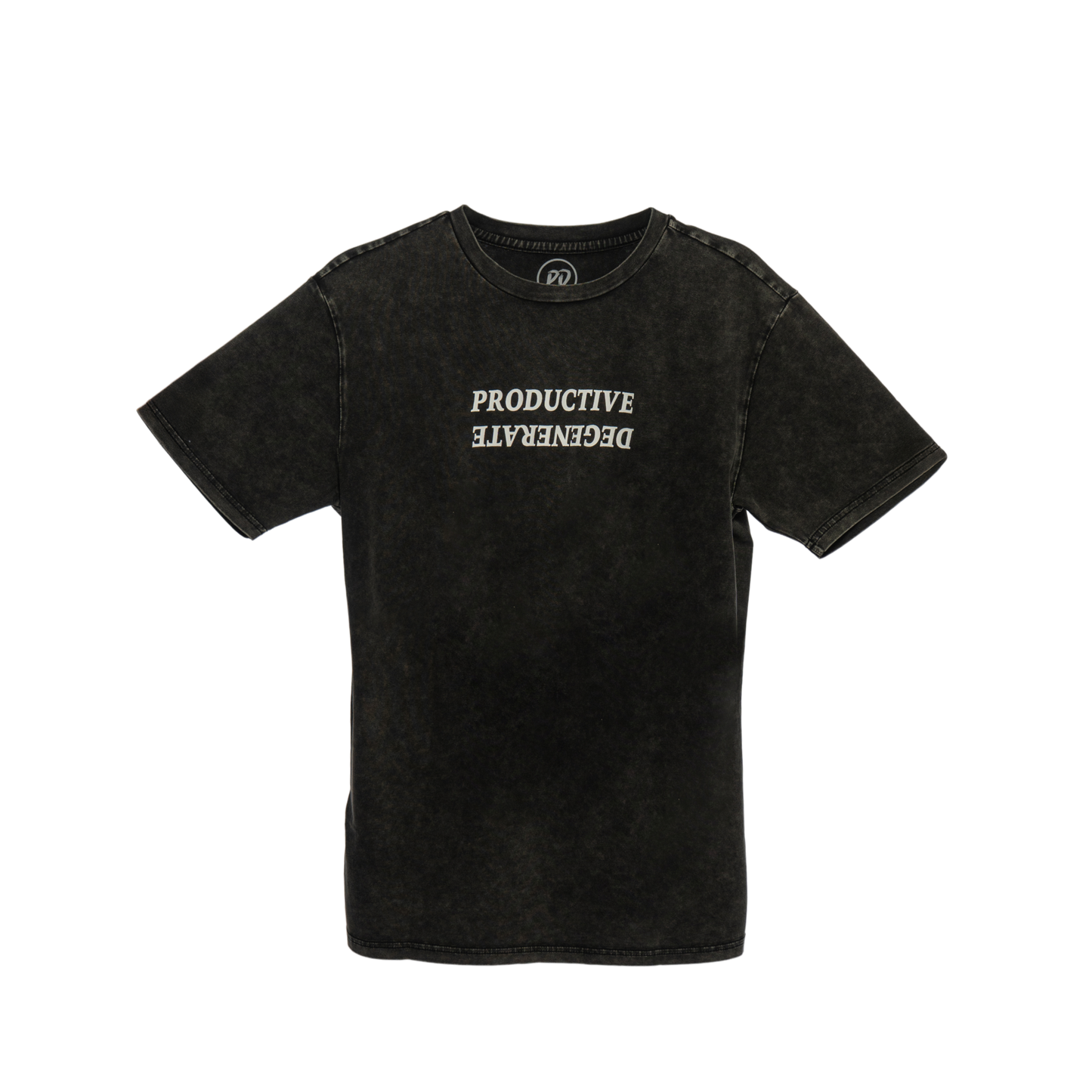 "Work Hard Play Hard" Japanese Tee - Black Acid Wash