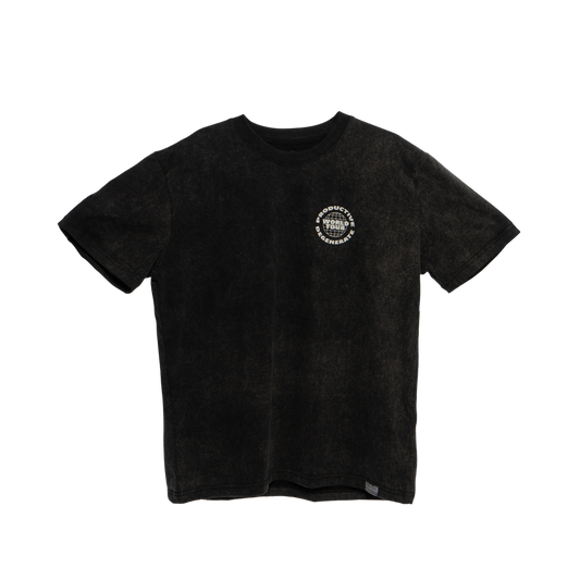 World Tour Tee - Black Acid Wash